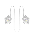 Sterling Silver Earrings - White Manuka Flower