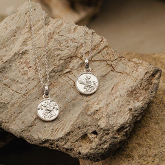 Sterling Silver Necklace - Fantail Coin (Friendly)