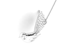 Sterling Silver Necklace - Piwakawaka/Fantail