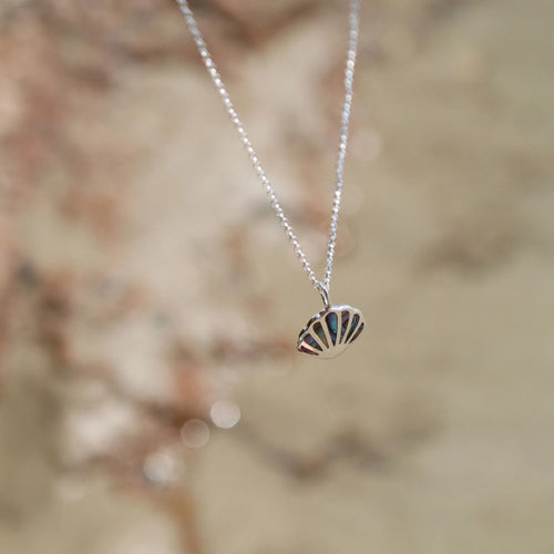 Sterling Silver Necklace - Shell Paua