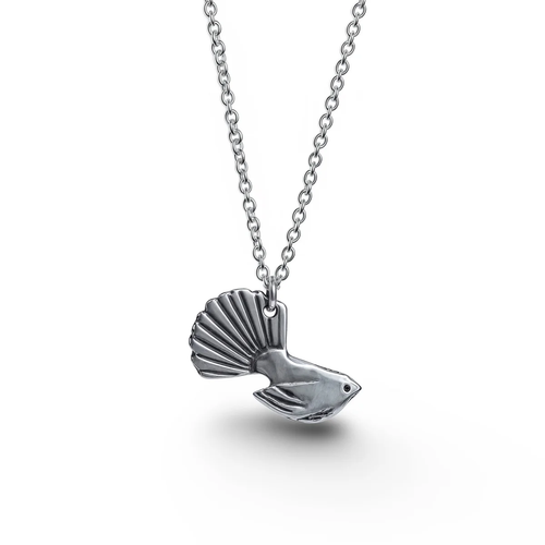 Sterling Silver Pendant - Fantail (In a Gift Box)