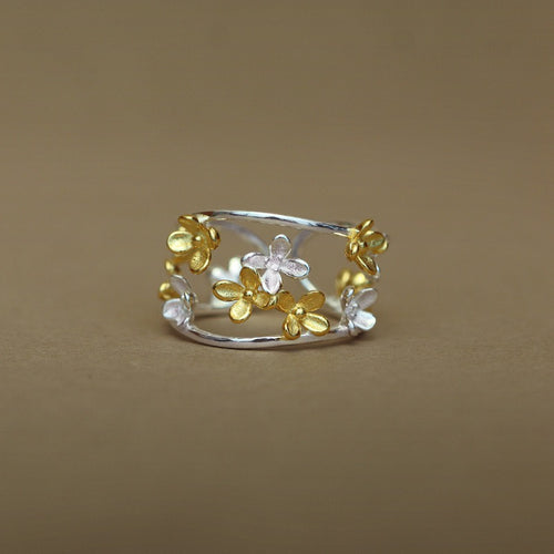 Sterling Silver Ring - Manuka Flowers