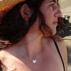 Sterling Silver Sand Dollar and pearl necklace