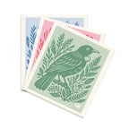 Swedish Dishcloth 3 Pack - NZ Woodcut Birds