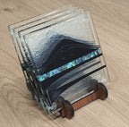 NZ Made Te Maunga Glass Coasters - Pack of 4