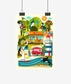 Tea Towel - Summer Beach