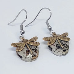 Timepiece Earrings - Dragonflies or Bees