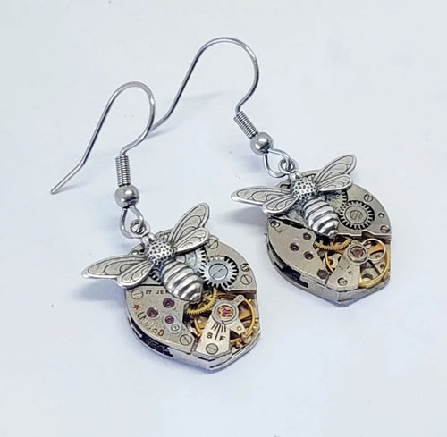 Timepiece Earrings Bees