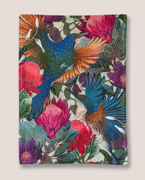 Tui_Kingfisher Tea Towel