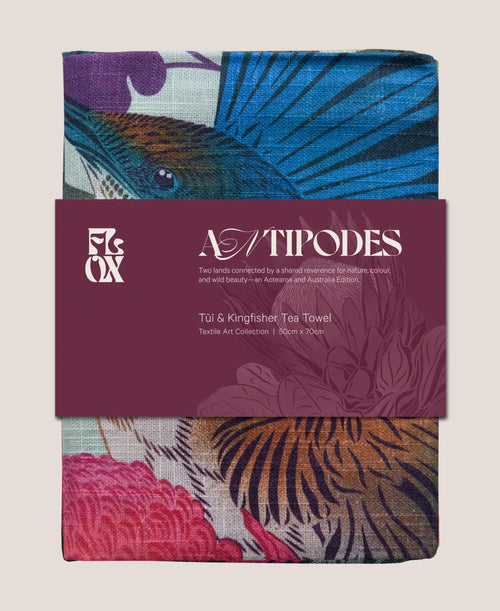 Tui_Kingfisher Tea Towel