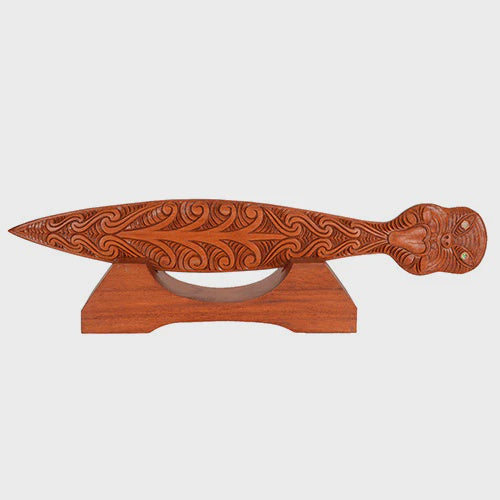 Wooden Paddle On Stand