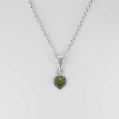 Nick Von K - Sterling Silver Pounamu Heart Charm Pendant