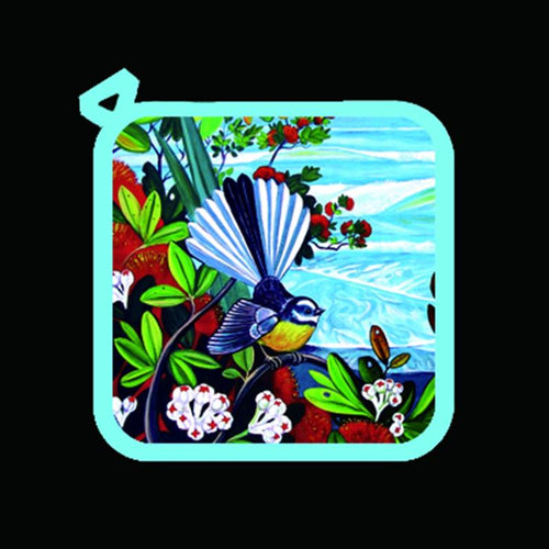 Pot Holder - Fantail & Rangitoto