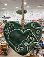 Ceramic Hanging Kiwi Heart Small