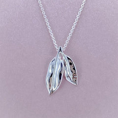 Sterling Silver Pendant - Pohutukawa Leaves