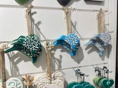 Hanging Kiwi with Koru Pattern- Small