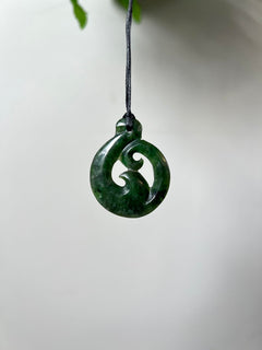 Greenstone / Pounamu Pendant Double Koru 40mm