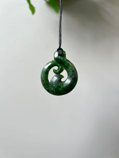 Greenstone / Pounamu Pendant Double Koru 40mm