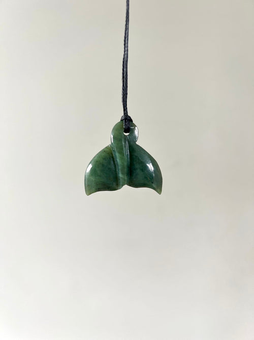 Greenstone Pendant Whale Tail