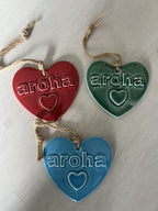 Ceramic Hanging Aroha Heart Small