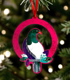 Wooden Xmas Decoration Set of 4 - Native Bird