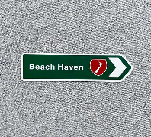 NZ Green Road Sign Magnet - North Shore Area