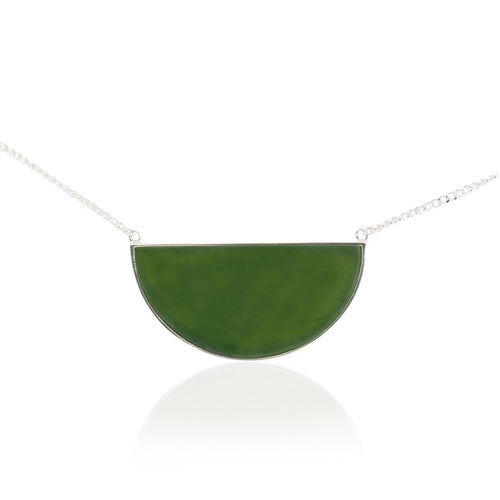 Greenstone / Pounamu Semi-circle Pendant