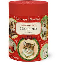 Cavallini & Co - Christmas Cats  240 Piece - Christmas Mini Puzzle