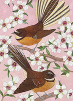 2 Fantail On A Branch - Lens Cloth