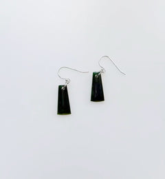 NZ Greenstone / Pounamu Adze Earrings
