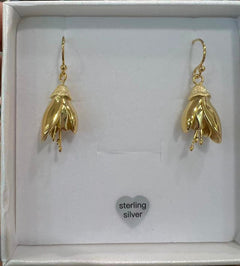 Sterling Silver Kowhai Flower Earrings