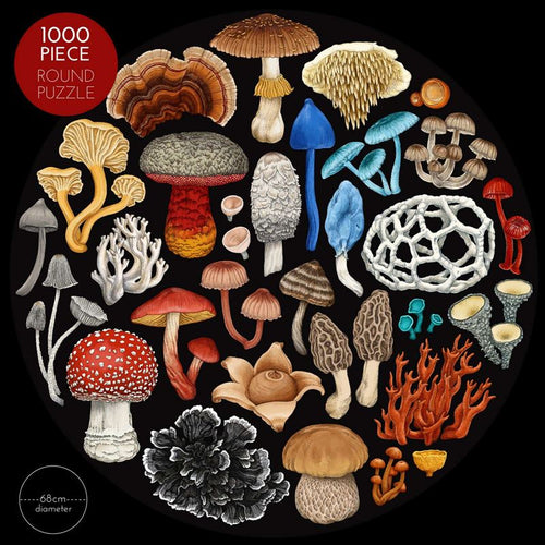 Wolfkamp & Stone - Fungi - 1000 Pce Round Puzzle