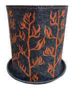 EcoFelt Growbag -Harakeke Orange On Grey