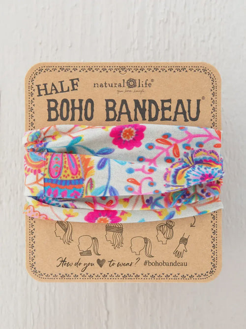 Boho Bandeau Half - Folk Cream