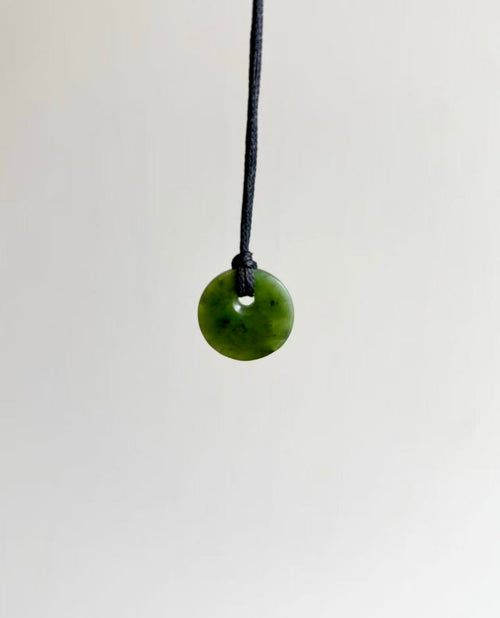 NZ Greenstone Pendant Disc
