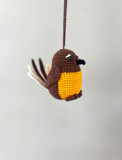 Handmade Crochet NZ Birds Hanging Decoration