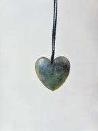 Greenstone / Pounamu Matt Heart Pendant 50mm