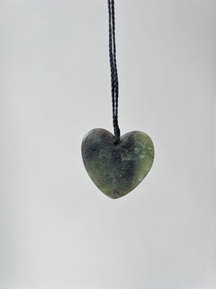 Greenstone / Pounamu Matt Heart Pendant 50mm