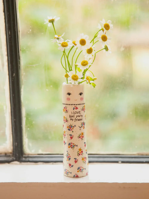Folk Friend Bud Vase - Loved