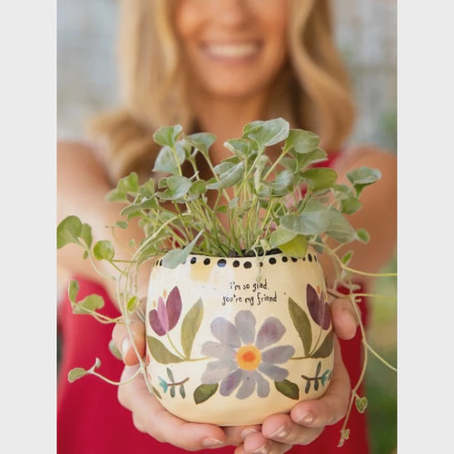 Give Happy Planter - I"m so glad your my friend