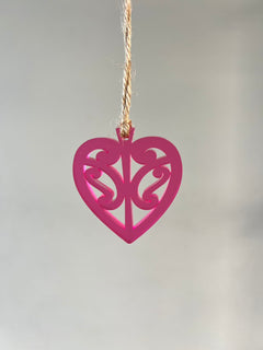 SONZ Acrylic Kowhaiwhai Heart Wall Decoration