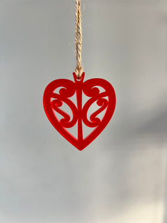 SONZ Acrylic Kowhaiwhai Heart Wall Decoration