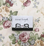 Ceramic Oblong Tile - Never forget elephant