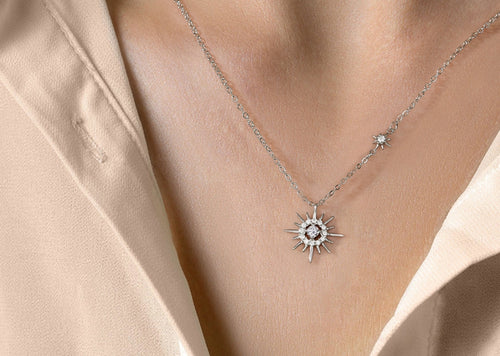 Sterling Silver Necklace - Starburst