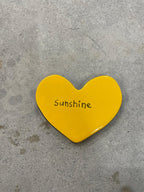Ceramic Flat Heart Tile - Sunshine Yellow