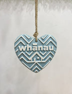 Ceramic Hanging Heart Pattern Bluesand