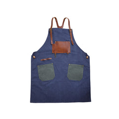 Robust Canvas Apron with Leather Trim