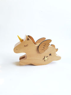 Wooden Music Box - Unicorn