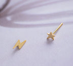 Sterling Silver Studs - Lighting Bolt