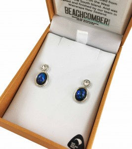 Paua Earrings Silver Plated Bxd BBJ1203E